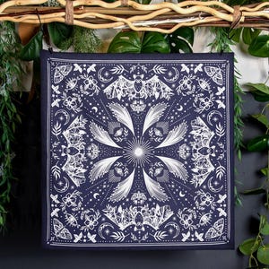 Moonlight Bat Bandana | Navy