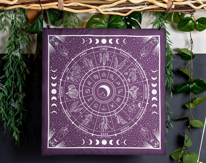 Plant Zodiac Bandana | Purple