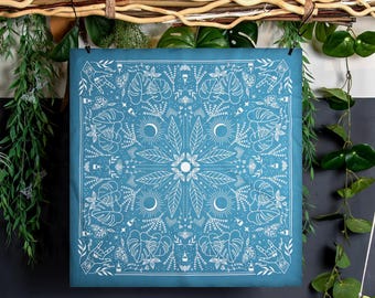 Monstera Plant Squad Bandana | Blue