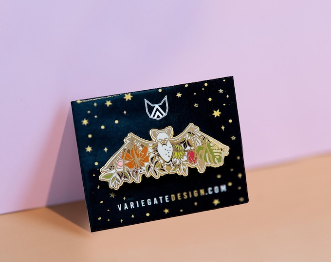 HARD ENAMEL PIN | Moonlight pollinator bat