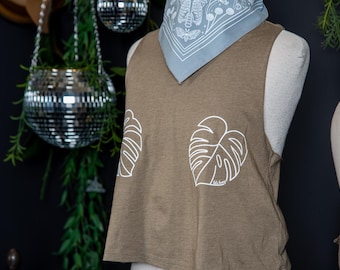 Crop | Monstera Titties Let's Hang - Olive