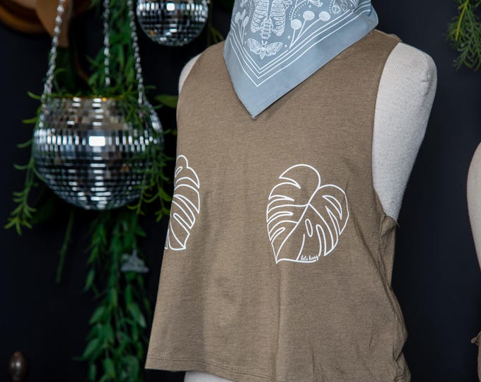 Crop | Monstera Titties Let's Hang - Olive