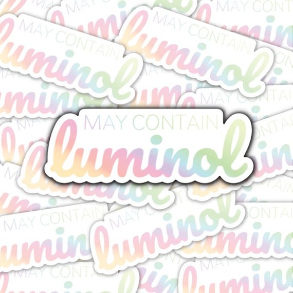 May Contain Luminol Sticker - True Crime Gift