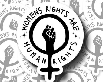 Pegatina "Los derechos de las mujeres son derechos humanos" - Activismo político