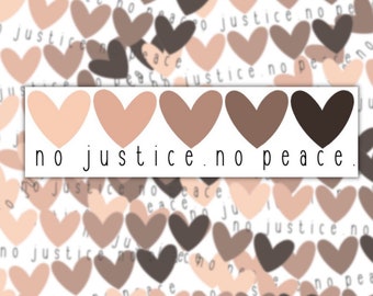 Social Justice Sticker: Black Lives Matter, Kindness, Equality