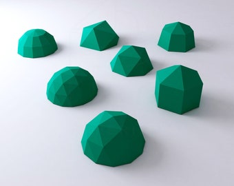 7 Geodesic Dome set, DIY Dome models, Build 3d tent ,foldable Net Shapes Math, Teachers Resources, School Activity, polygonal mathematics