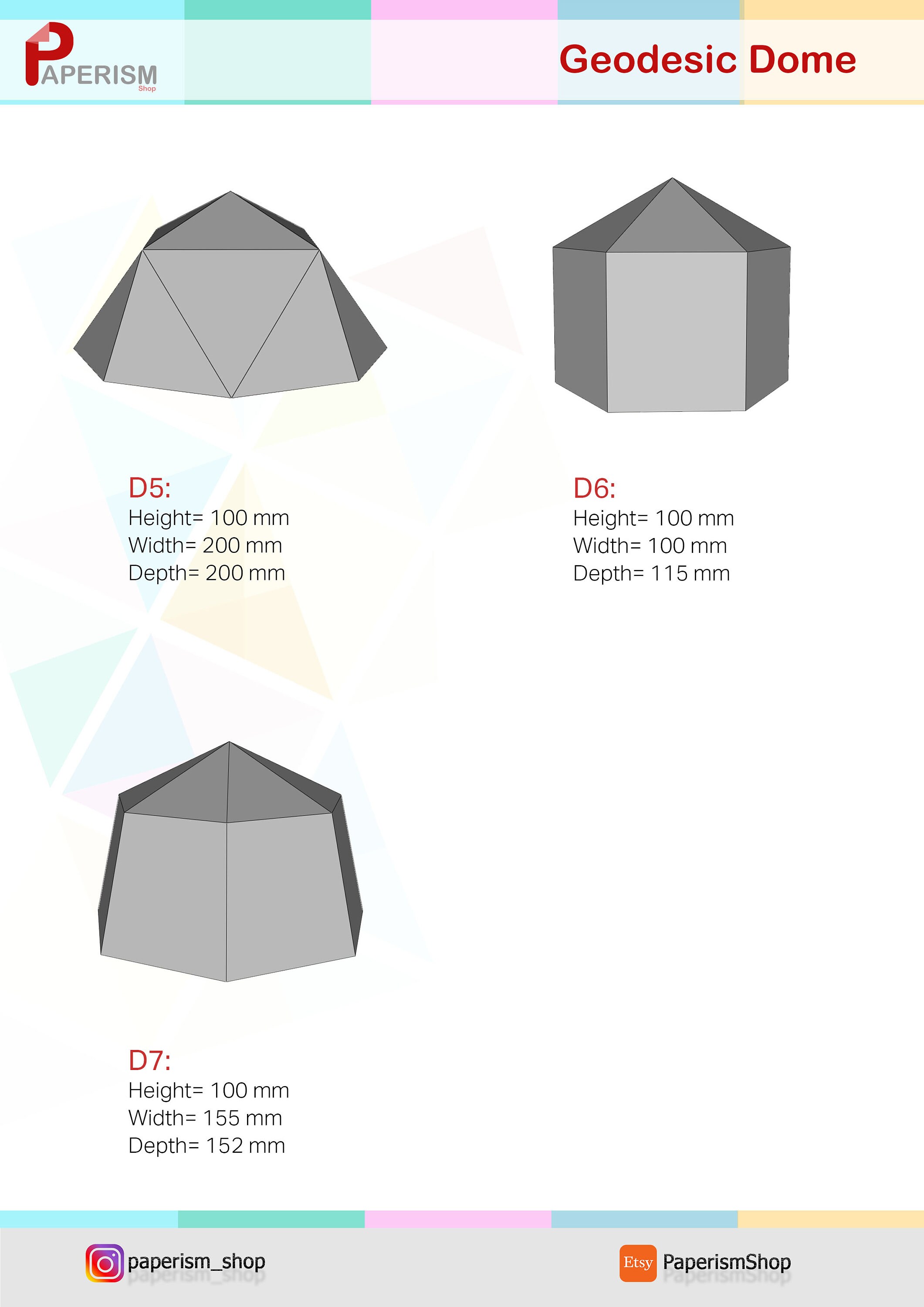 7 Geodesic Dome Set, DIY Dome Models, Build 3d Tent ,foldable Net ...