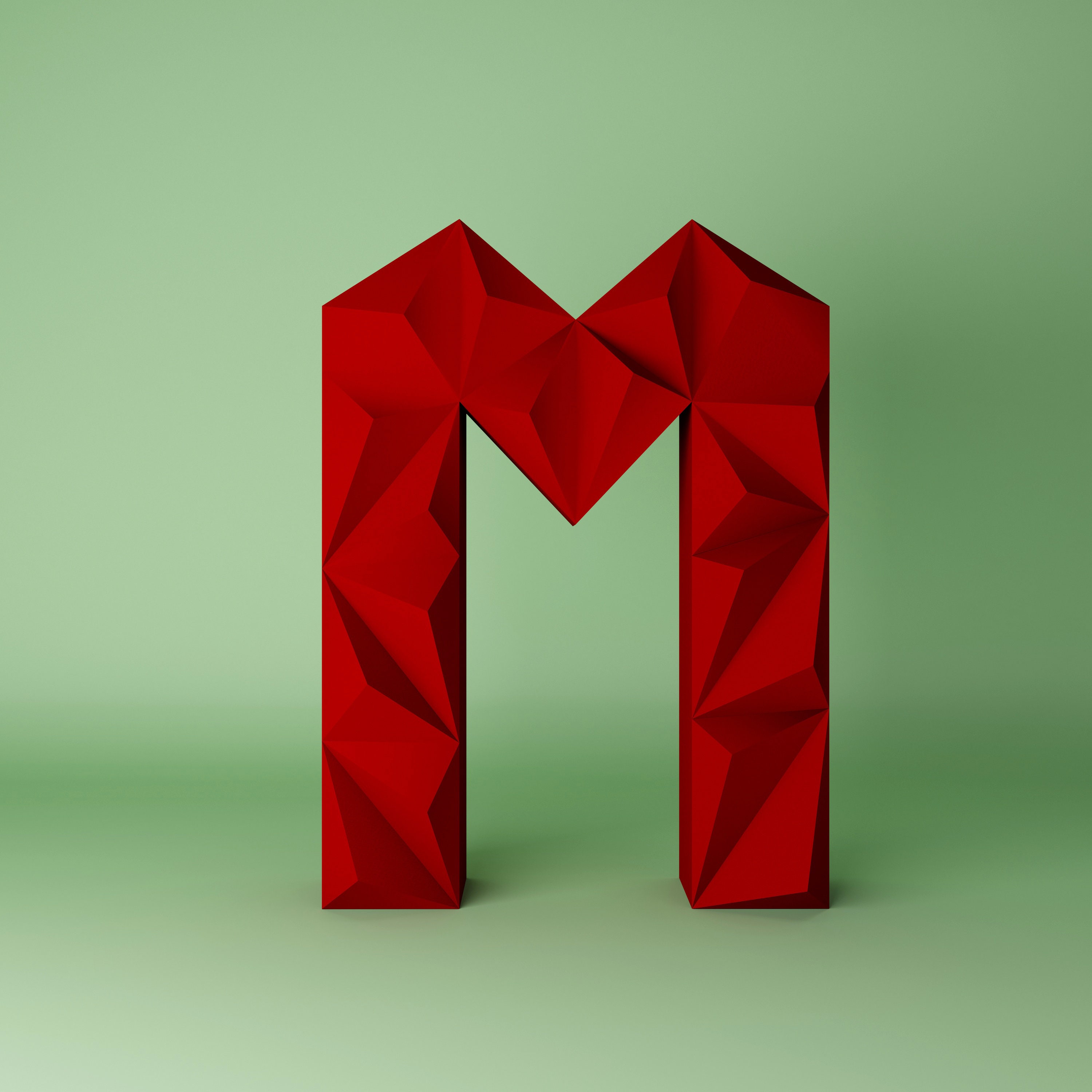 Papercraft Alphabet Printable Diy Template Pdf Letter M Low Poly Paper papercraft-alphabet-printable-diy-template-pdf-letter-m-low-poly-paper