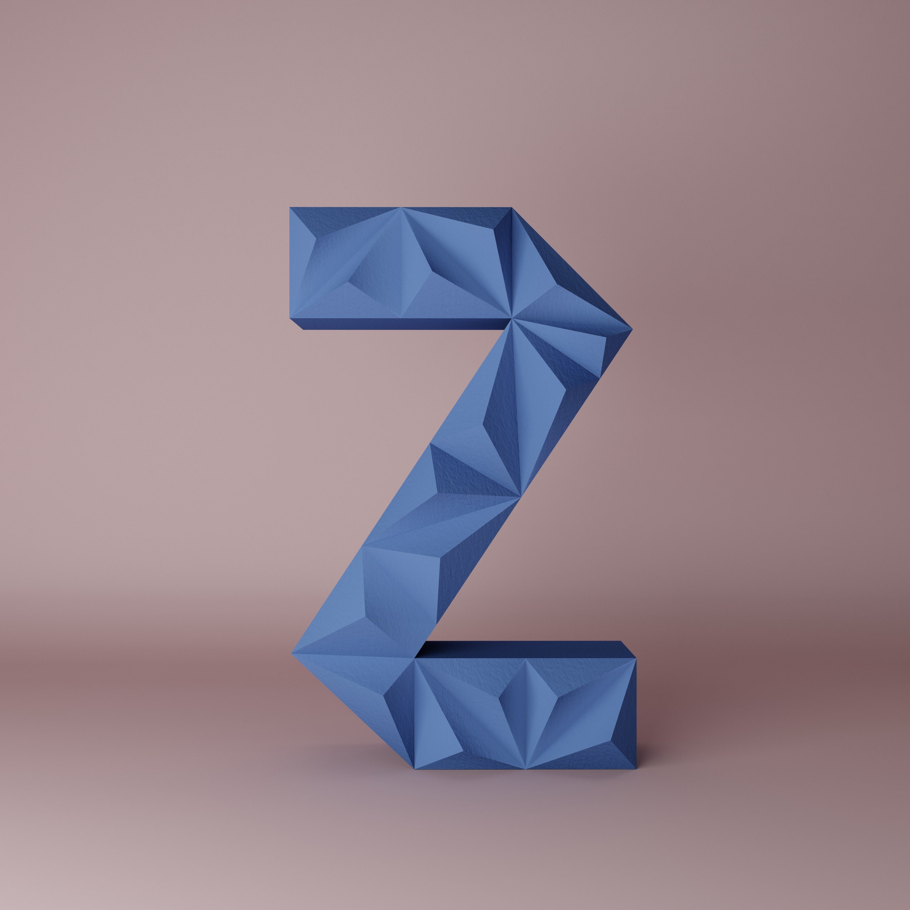 Low Poly Papercraft Letter Alphabet Z 3D 3D Lyric Gift | Etsy