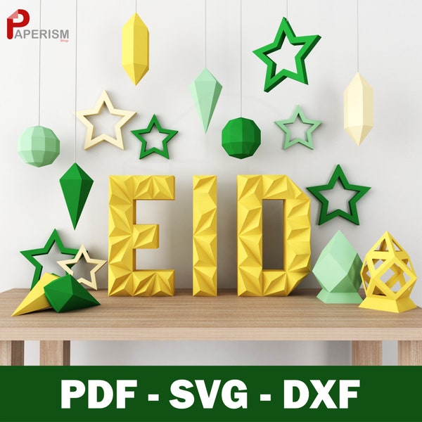 Lot d'angle EID, décoration de l'Aïd imprimable, activité de l'Aïd en classe, décoration du ramadan, décoration de l'Aïd DIY, artisanat de l'Aïd pour enfants, célébration de l'Aïd Svg