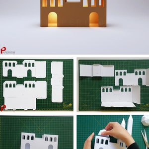 3D Mosque Model, PRINTABLE Ramadan Decor, Ramadan Papercraft lantern, SVG Paper Masjid Decoration, DIY Eid masjid activity, Hajj Kids craft image 10