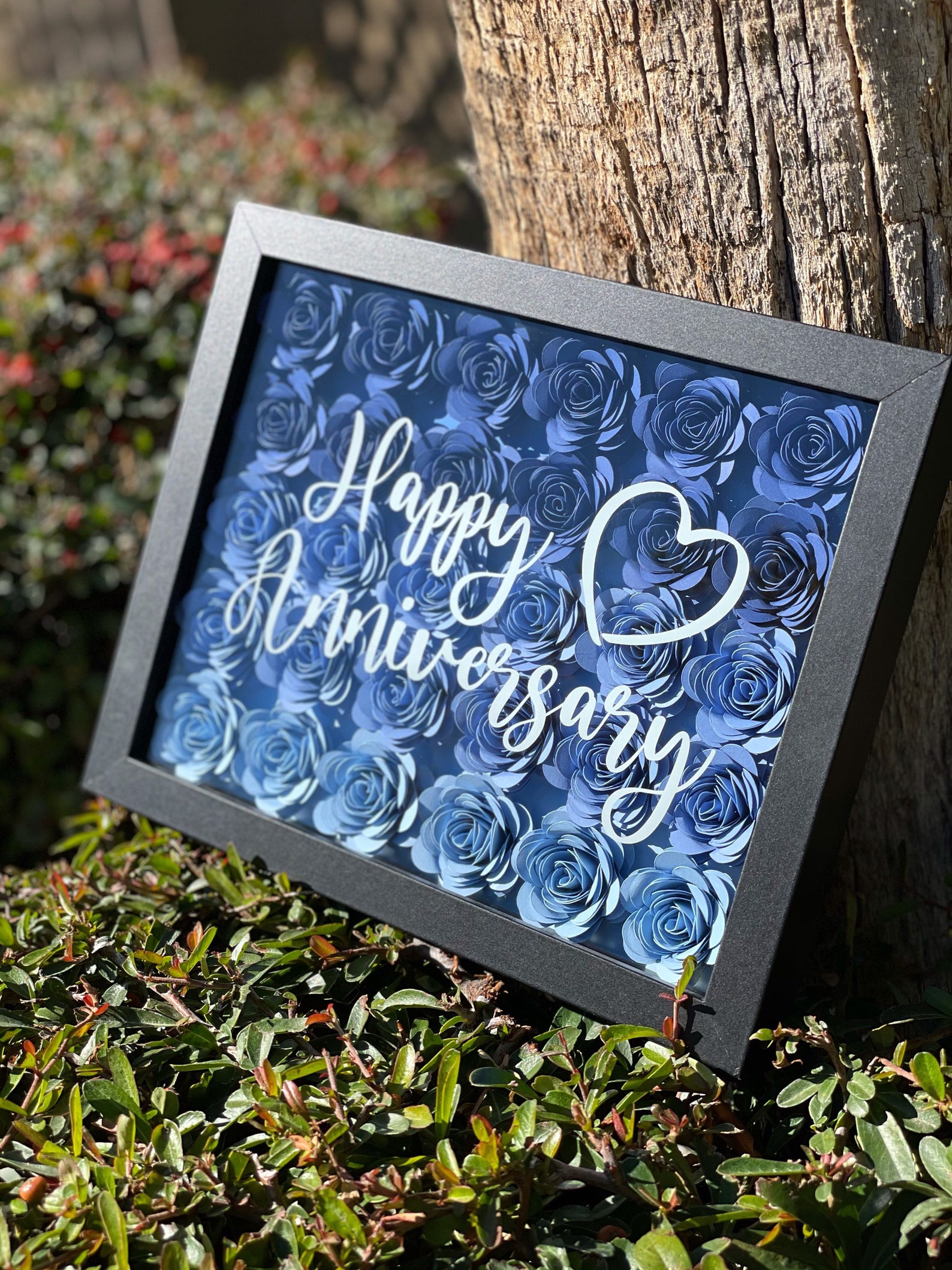 Paper Flower Shadow Box Etsy