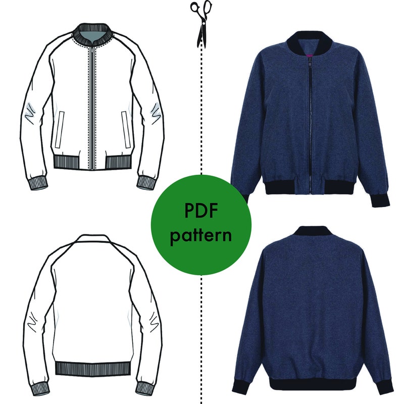 Bomber Jacket Pattern Etsy