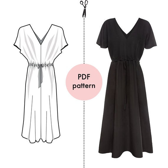 PDF Summer Dress Pattern  Beginner Sewing Pattern  Instant