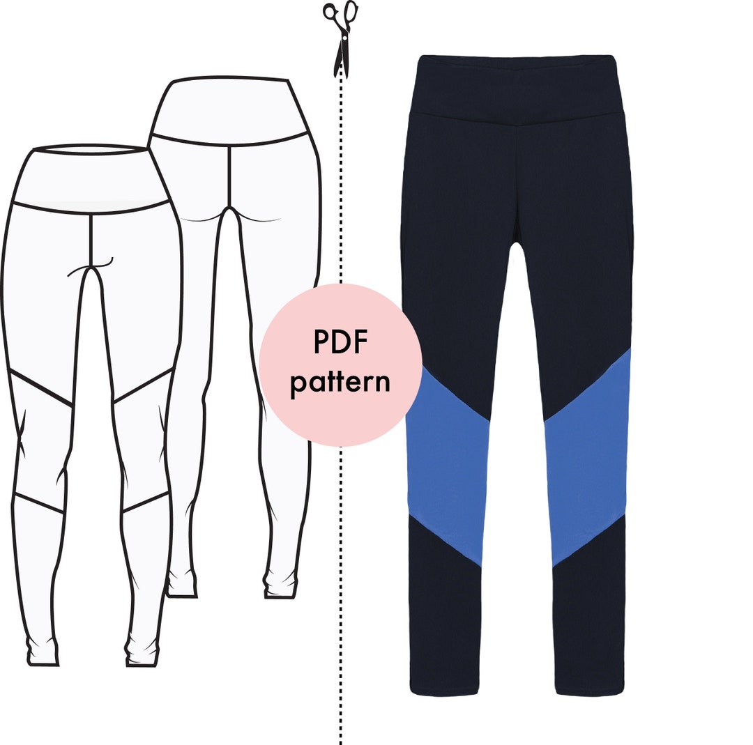 PDF Leggings Pattern Instant Download Beginner Sewing Etsy