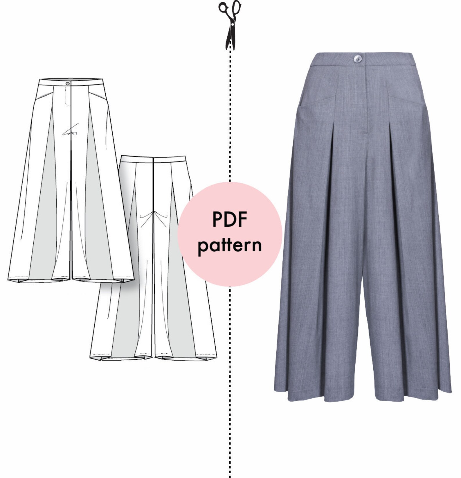 PDF Trouser Sewing Pattern Instant Download Advanced - Etsy
