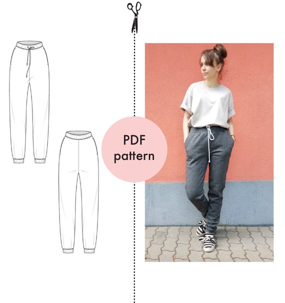 PDF Jogger Pants Pattern Instant Download Beginner Sewing Etsy