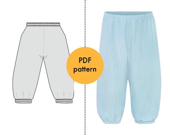 PDF Kids Trouser Pattern | Instant Download | Beginner Sewing  | Printable | EASY Trouser Pattern | Sewing | Sizes 92-134 | A4-A0 format