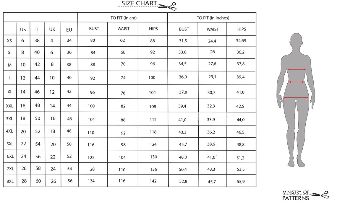 lovedrobe size guide