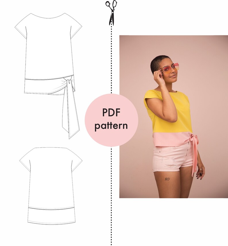 PDF Boxy Top Pattern Instant Download Beginner Sewing Etsy