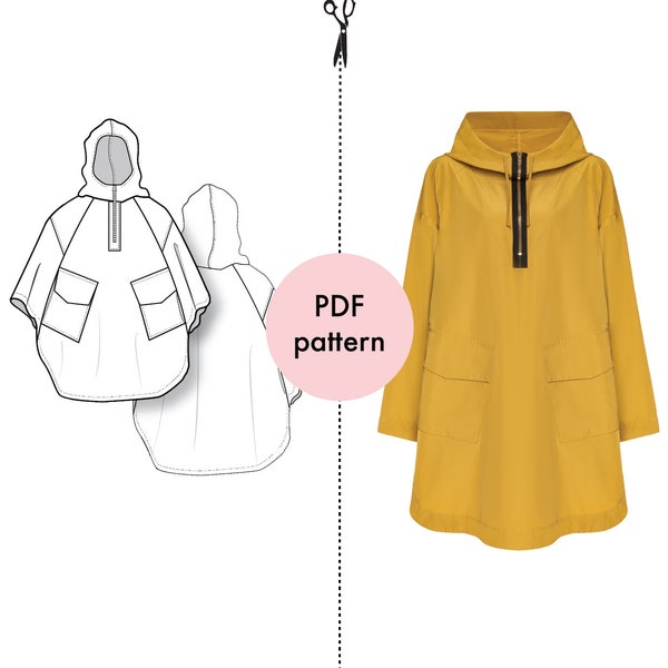 PDF Parka Jacket Pattern | Instant Download | Intermediate Sewing Pattern | Printable Pattern | Parka Pattern | Sewing How To | Sizes 34-44