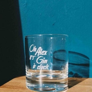 Personalized gin glass