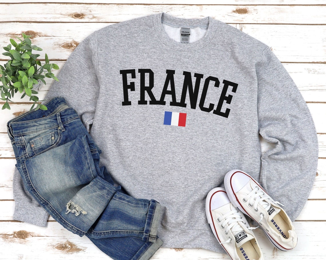 France Sweatshirt France Flag France France Sweatshirt Etsy