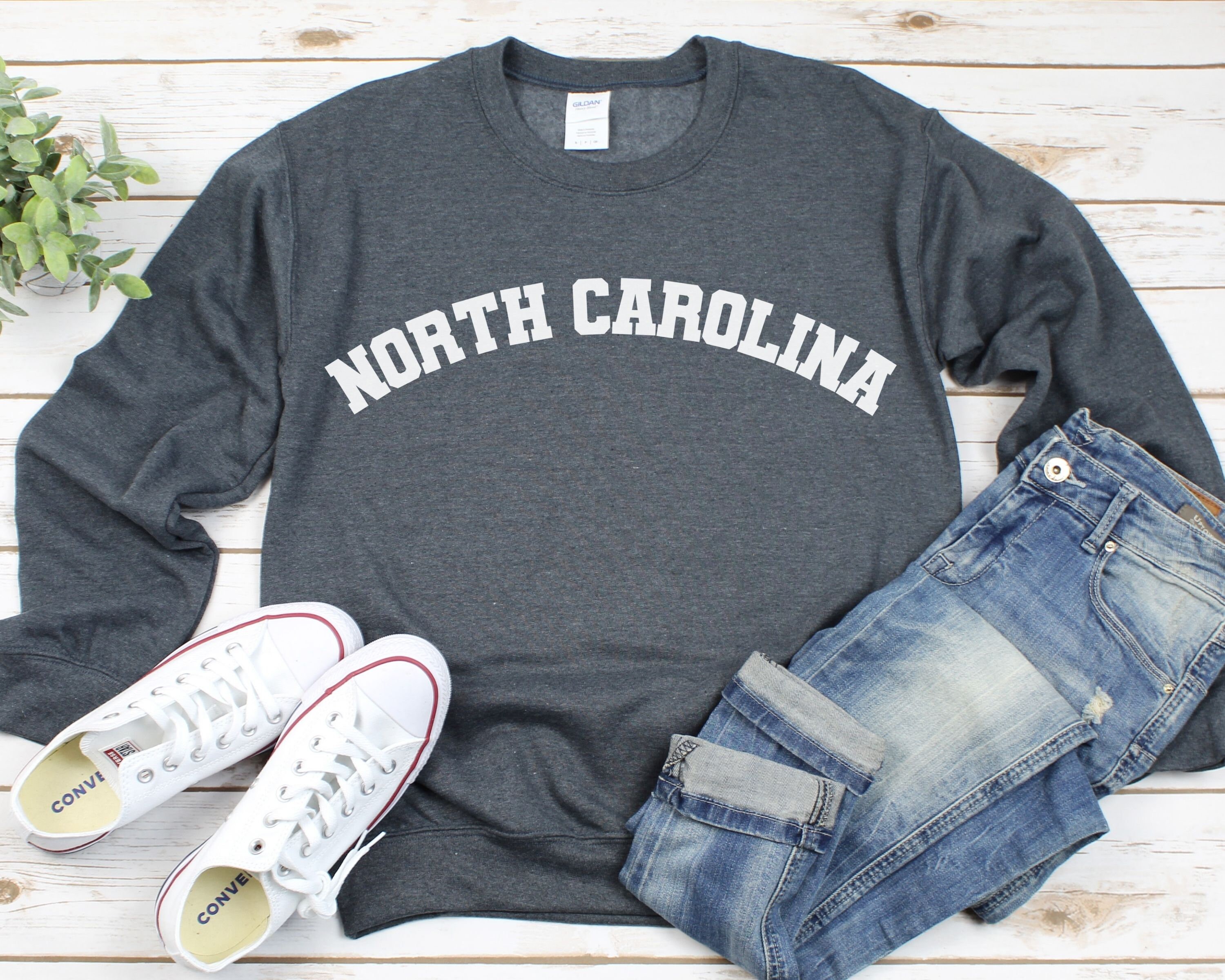 North Carolina Sweatshirt Crewneck Sweatshirt North | Etsy