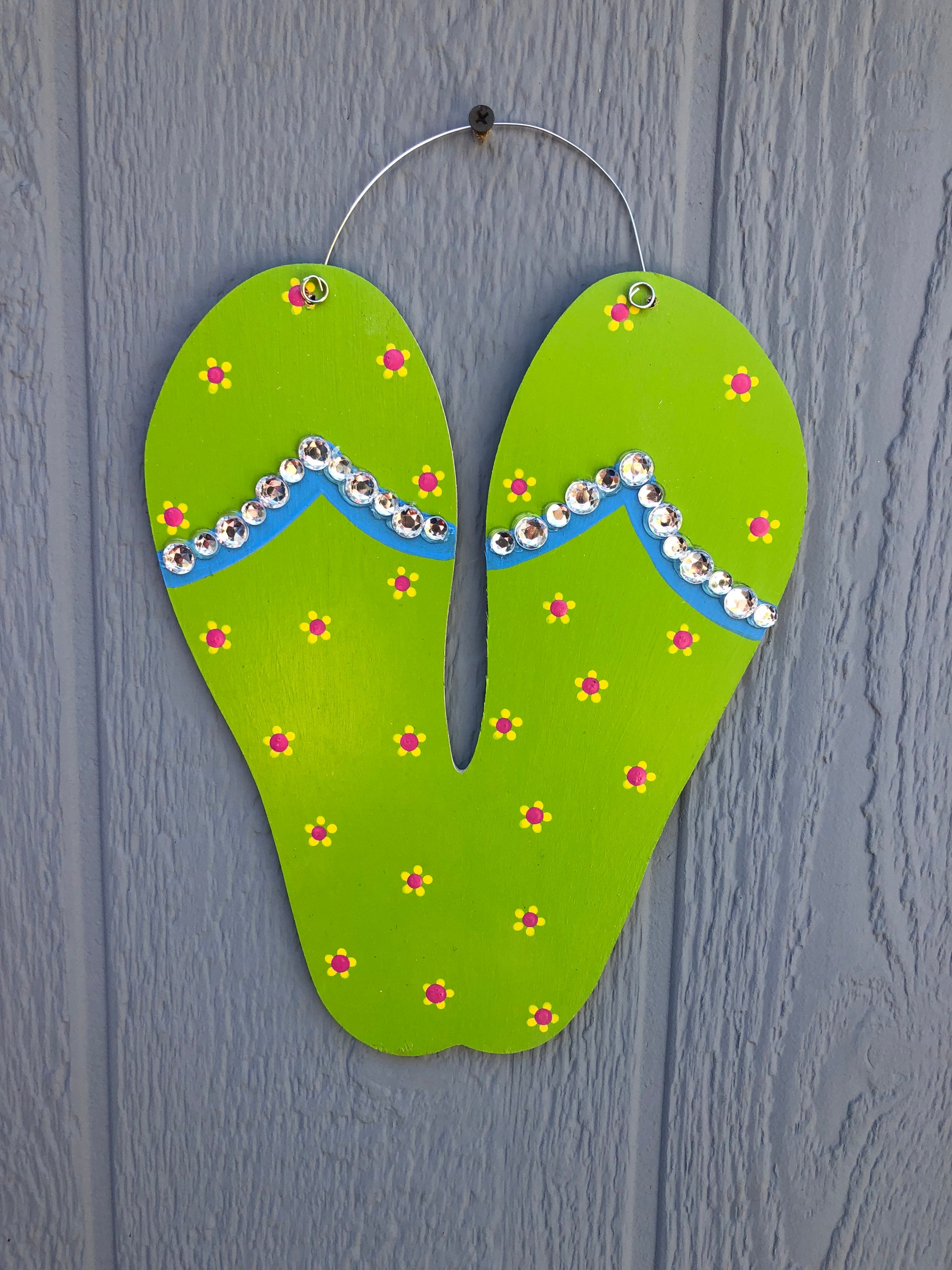 I’m A Flip Flop Kinda Girl Door Hanger| Hand Painted Flip Flop Sign ...