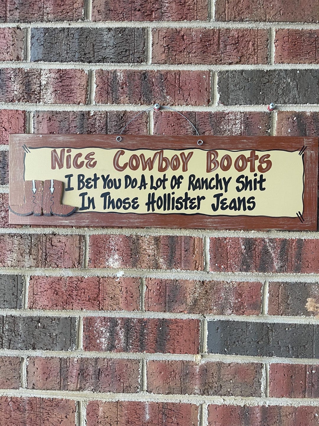 Cowboy Sign Posts Handmade Cowboy 6”x 20” Western Wood Sign - Etsy