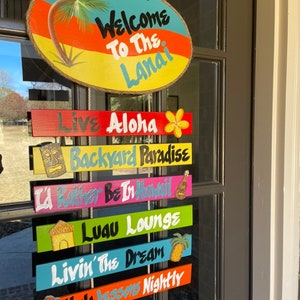 Hula Lessons Signs Hand Painted Lanai Sign, Tropical Tiki Bar Decor - Etsy