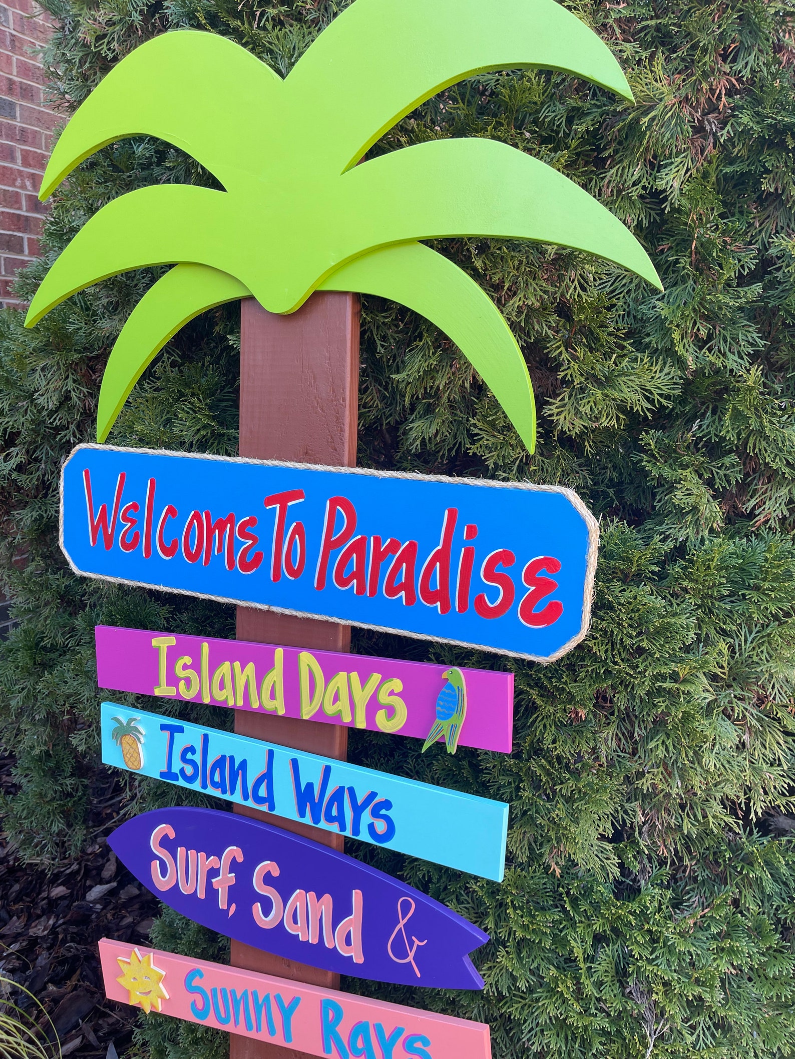 Personalized Fun Signs for the Yard,welcome to Paradise Outdoor Sign ...