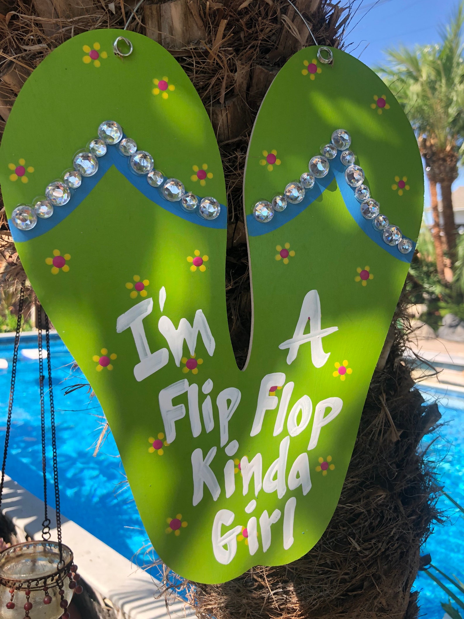 I’m A Flip Flop Kinda Girl Door Hanger| Hand Painted Flip Flop Sign ...