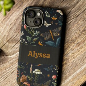 Moth Phone Case, Botanical Phone Case, Cottage Core Cell Phone Case, Whimsical Iphone, Android