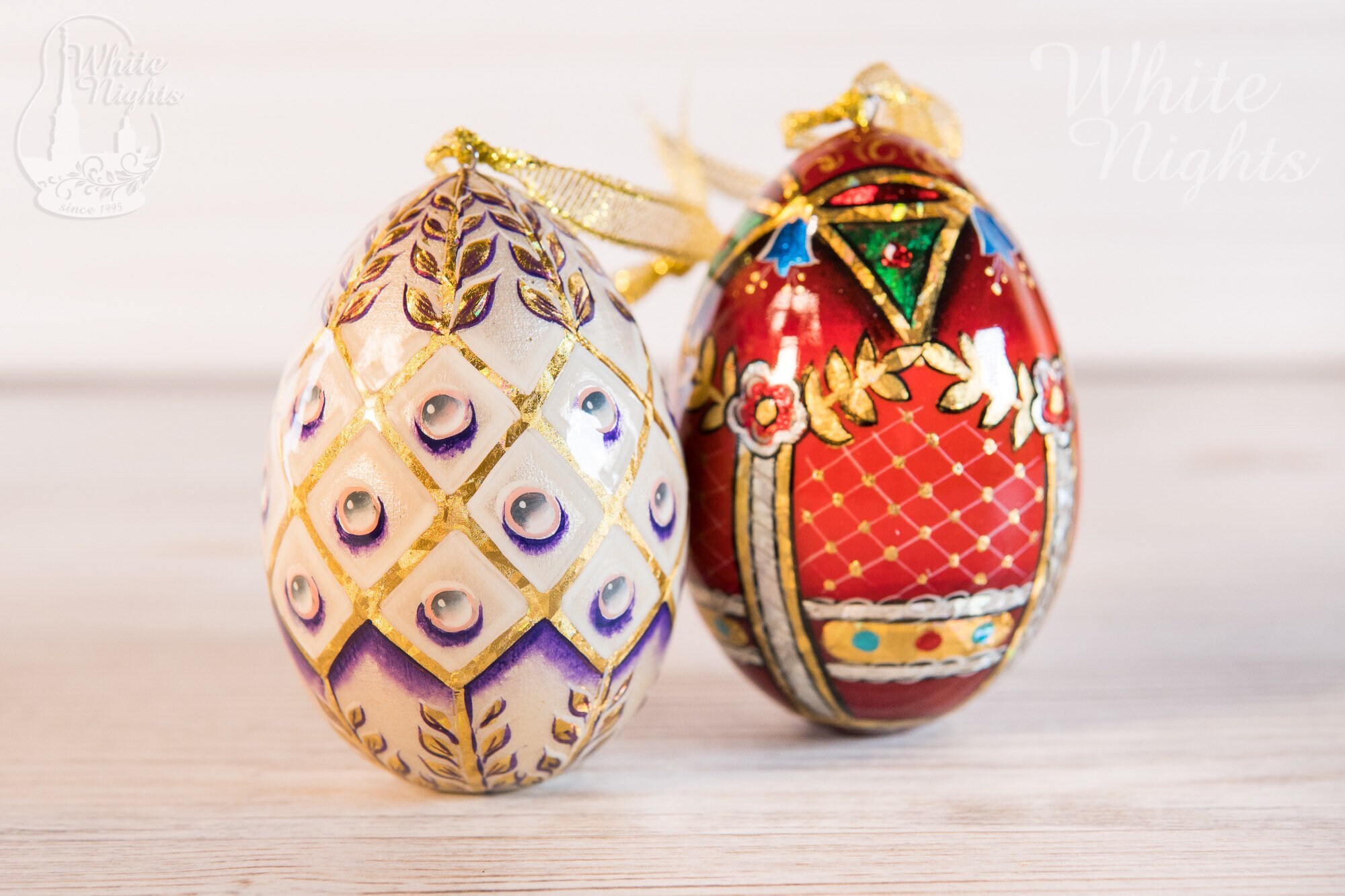 Faberge Wooden Christmas Egg Christmas tree ornaments Etsy