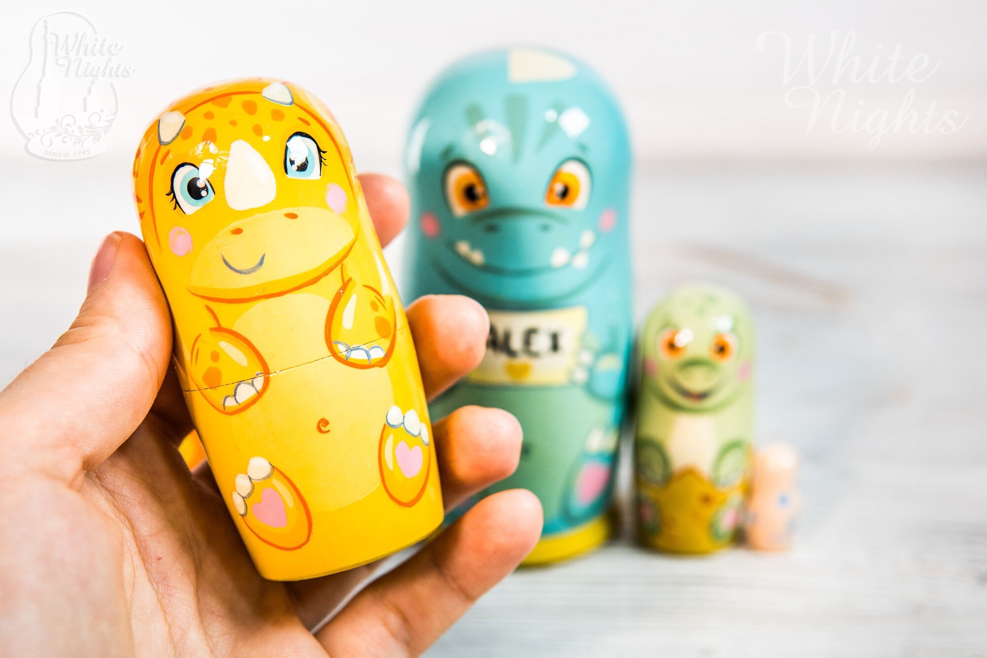 Dinosaur Nesting dolls for kids Gift idea for boy Etsy