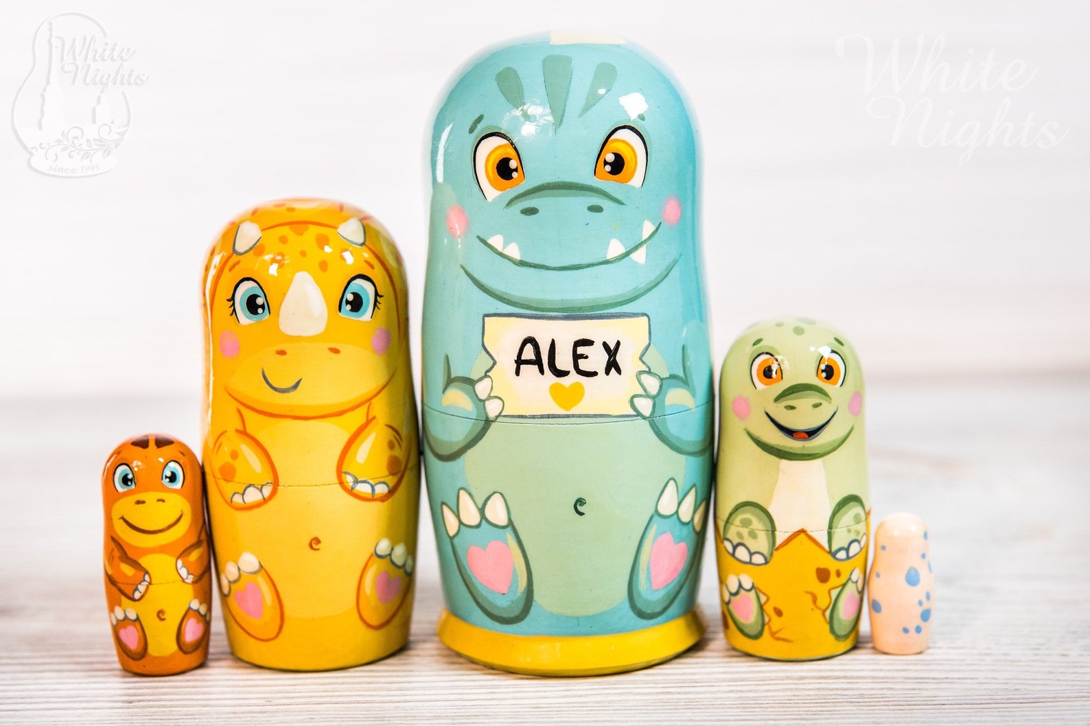 Dinosaur Nesting dolls for kids Gift idea for boy Etsy