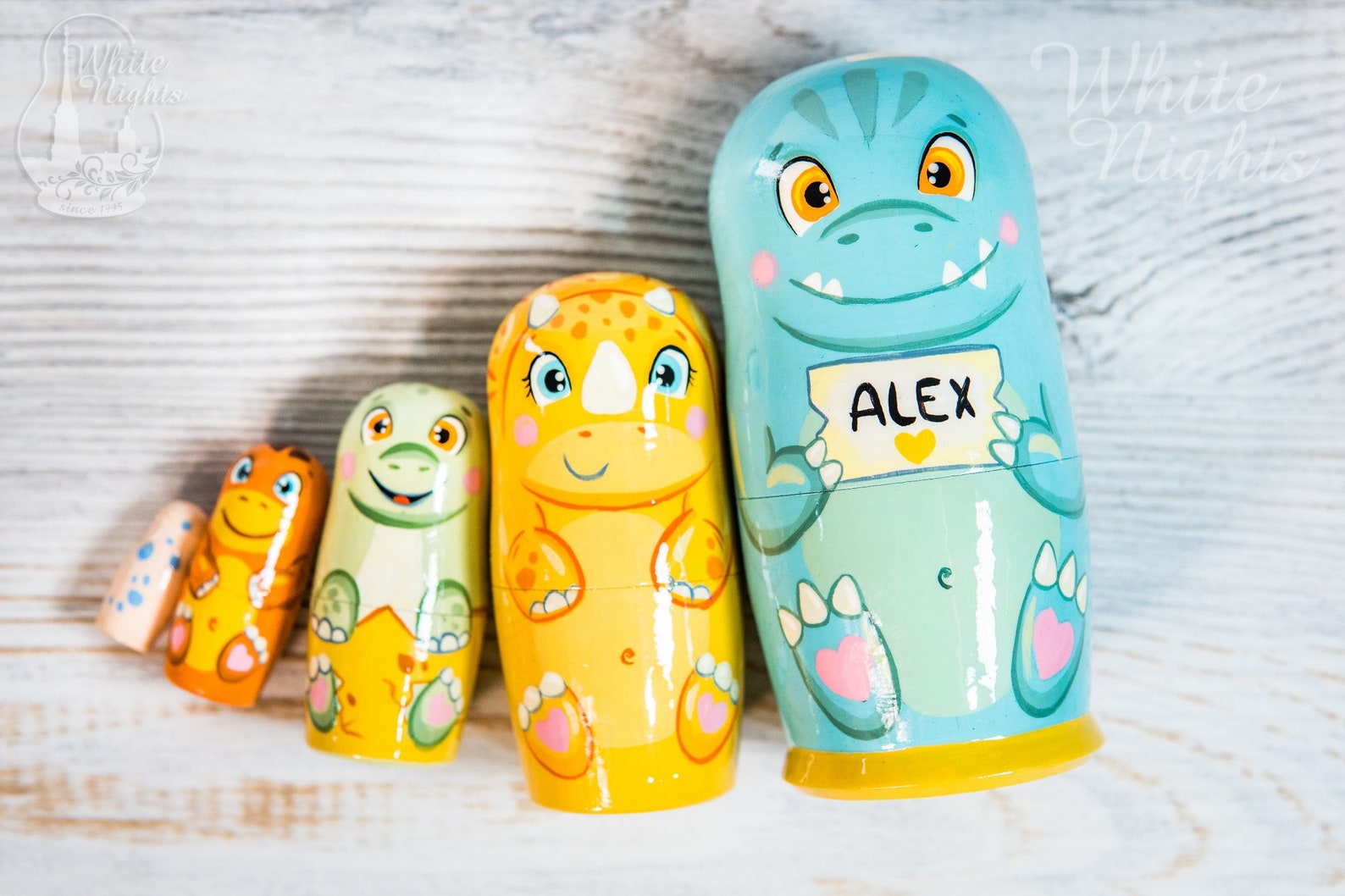 Dinosaur Nesting dolls for kids Gift idea for boy Etsy