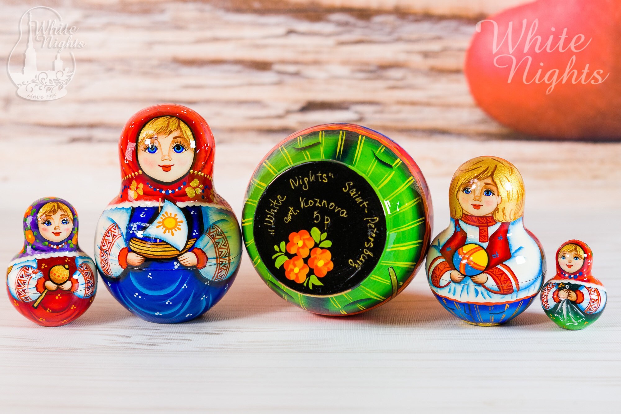 Russian Boy Kids Toys Nesting dolls 5 pieces Children Etsy