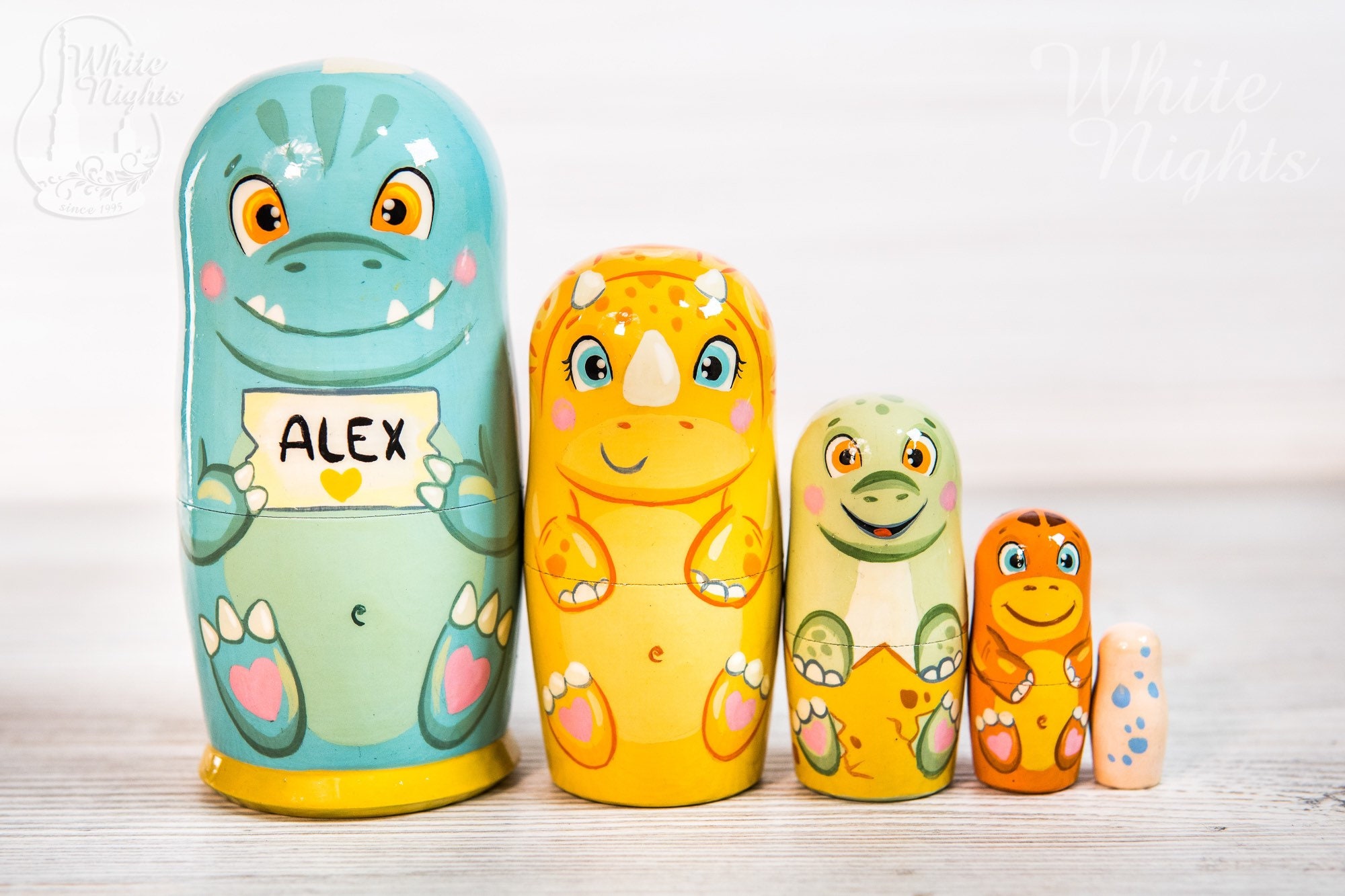 Dinosaur Nesting dolls for kids Gift idea for boy Etsy