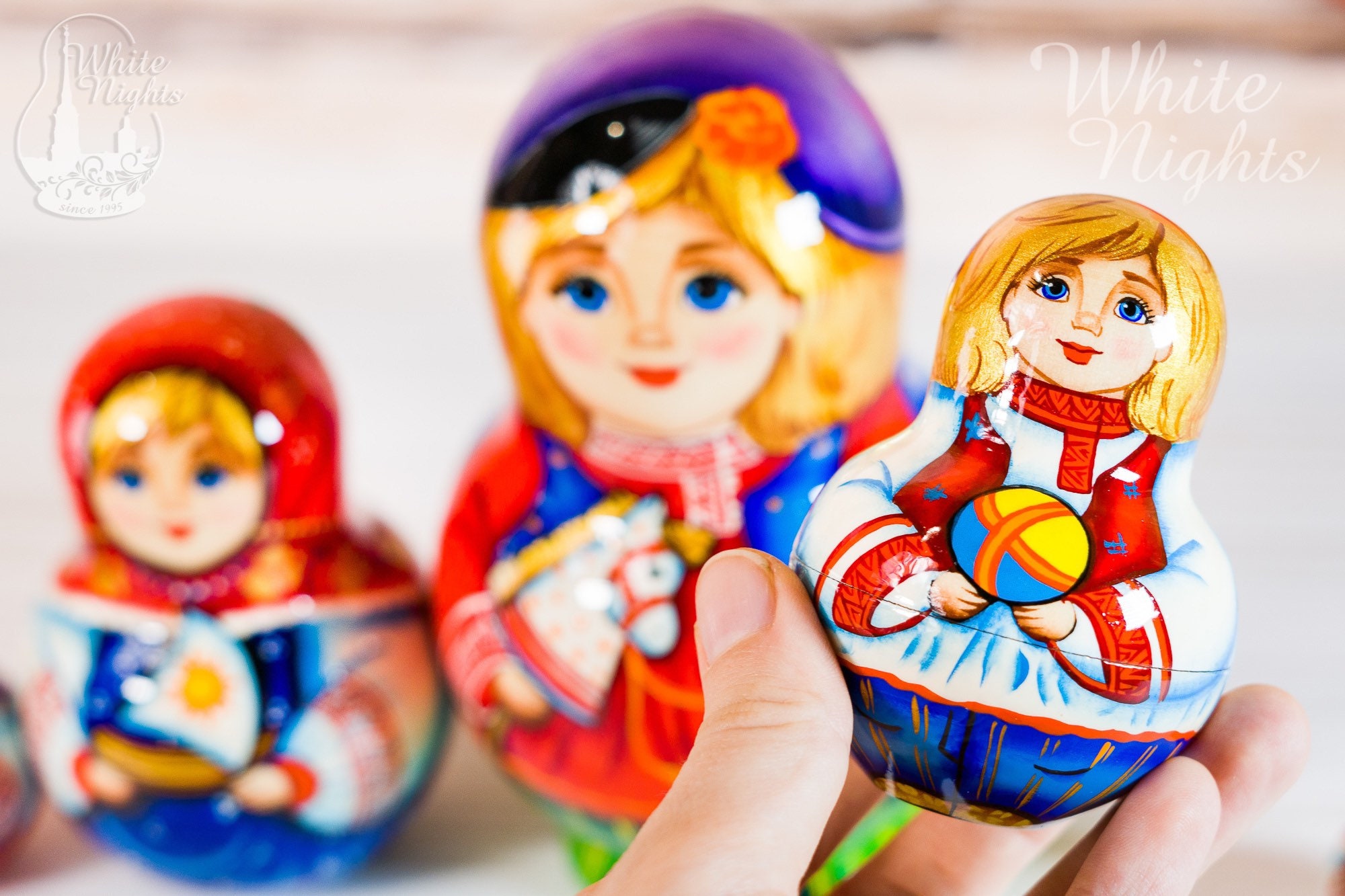 Russian Boy Kids Toys Nesting dolls 5 pieces Children Etsy