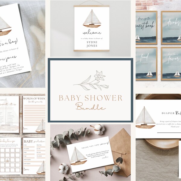 Sailboat Baby Shower Etsy