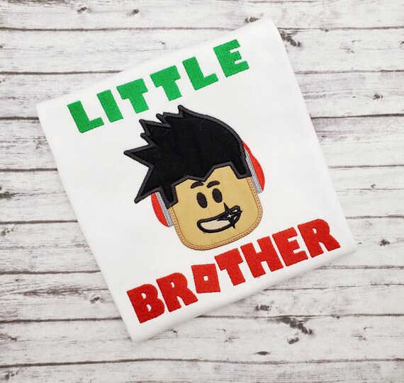 Personalized Embroidered Birthday Roblox Boy T-Shirt, Custom