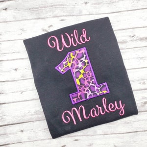 Wild One Neon Lepard Shirt, 1st First Birthday Shirt, Wild One Shirt, Neon Lepard Party, Wild One Birthday, Wild One Outfit, Neon Lepard 1st