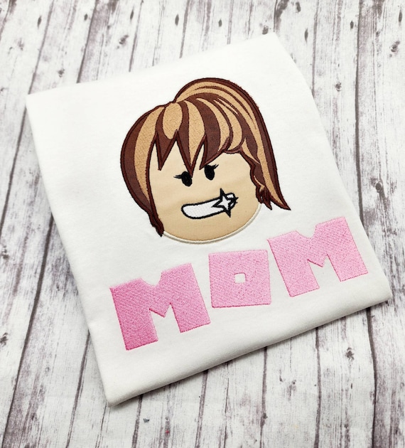 Personalized Embroidered Birthday Roblox Boy T-Shirt, Custom