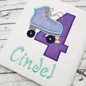 Roller Skate Birthday Shirt, Roller Skate Birthday Outfit, Skate Party Outfit, Roller Skate Embroidered Shirt, Roller Derby Skate Birthday