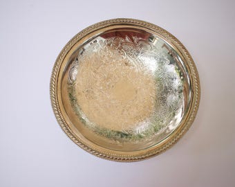 Silver plated vintage shallow dish made in England