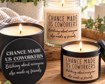 Funny Coworker Candle, Work Bestie Gift, Chance Made Us Coworkers Bitching Made Us Friends, Office Friendship Gift