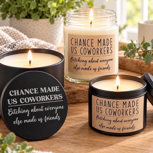 Funny Coworker Candle, Work Bestie Gift, Chance Made Us Coworkers Bitching Made Us Friends, Office Friendship Gift