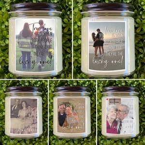 True love is when both people feel like they’re the lucky one 9 oz scented candle boyfriend girlfriend spouse Christmas gift birthday gift
